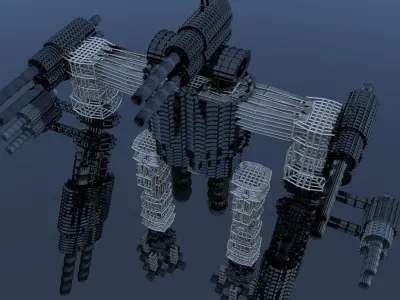 Robot Cyborg Game Character SciFi 3D model