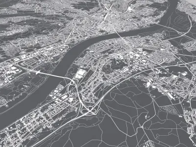 Cityscape Bonn Germany 3D model