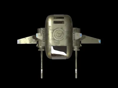 Space Ship Low-poly 3D model