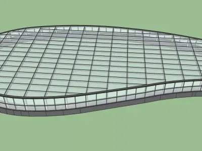 glass skylight roof top 3D model