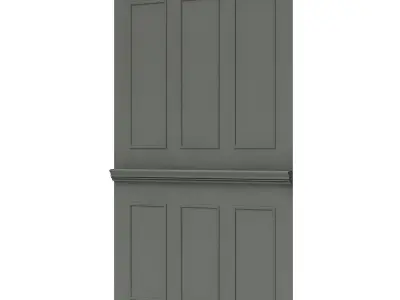 Classic Dark Wall Panel 3D model