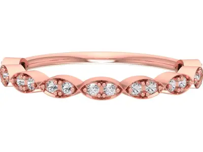 Solitaire Women Light Weight Band Ring 3D print model 24