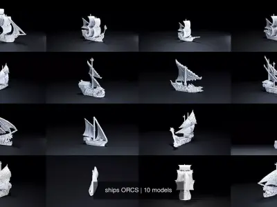 ships ORCS 3D Model Pack