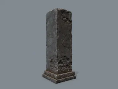 old ruin Low-poly 3D model