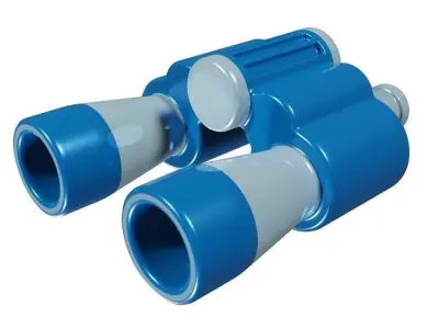 Classic Cartoon Binocular Low-poly 3D model