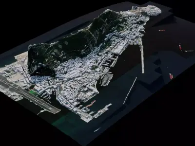 Gibraltar - England 3D model