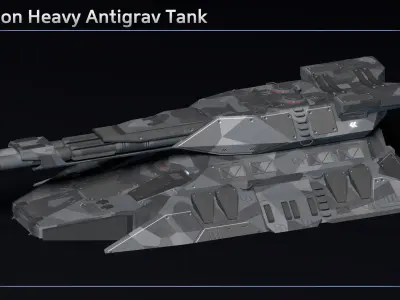 Scifi Antigrav Tanks Collection 3D Model Pack