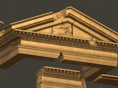 Stylized Ruins - Modular Assets Free low-poly 3D model