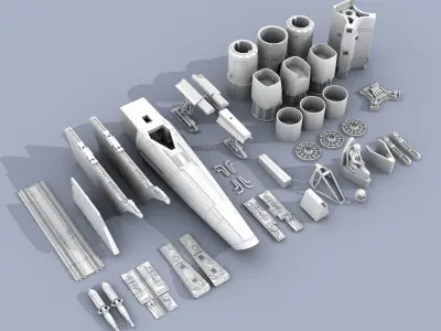 Original BattleStar Galactica Colonial Viper 1-24 scale 3D print model