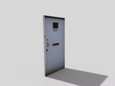 low poly door mailbox Low-poly 3D model
