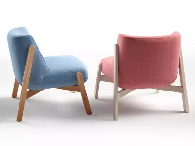 Harper pair of chairs 3D model
