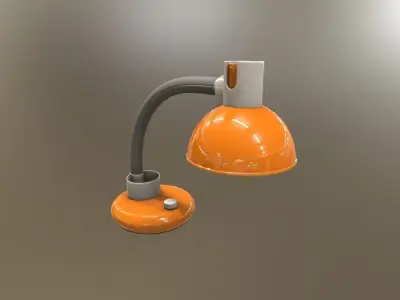 Desk Lamp Without Bulb Or Fluorescent Low-poly 3D model