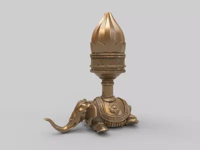 oil lamp elephant 3D model