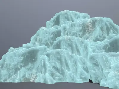 Ice Mountain Low-poly 3D model