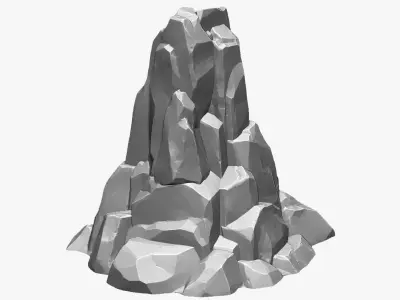 3D Mountain rock Zbrush sculpt 3D model