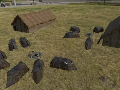 Prehistoric village BIG 3D model