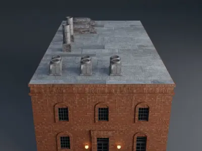 URBAN CITY BUILDING 11 Low-poly 3D model