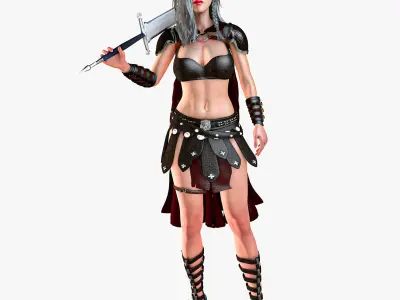 Historical Female Girl Character Fantasy Collection 3D model