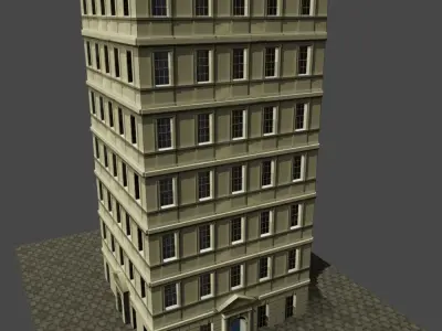 building 7 Low-poly 3D model