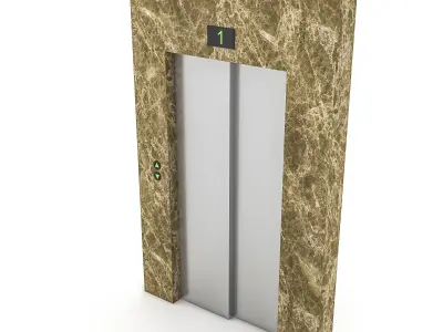 elevator entrance 3D Low-poly 3D model
