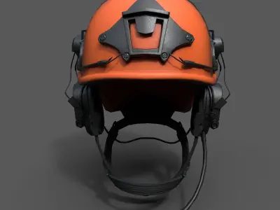 Helmet scifi military combat plastic low poly  Low-poly 3D model