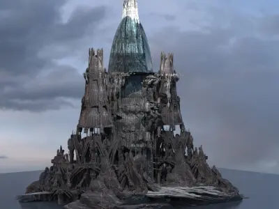 Bermuda Triangle Temple Ruins  3D model