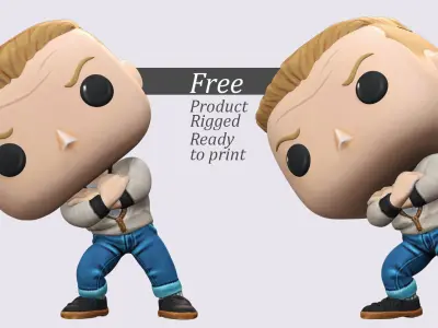 Rebel Boy Pop-Inspired Character 3D Print Model Free 3D print model