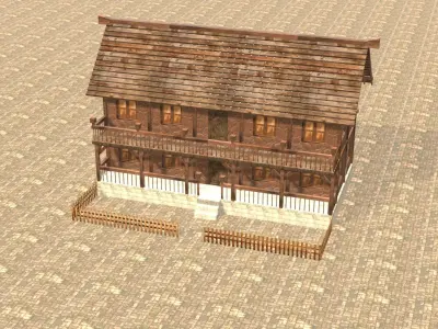 Medieval house fourteen 8 Low-poly 3D model