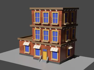 Village Cartoon 3D model