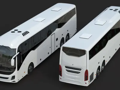  Luxury Coach Tour Bus Rigged 