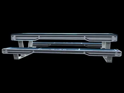 Futuristic Table 2 Low-poly 3D model