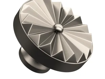 Classic Door Handle Chrome Collection Low-poly 3D model