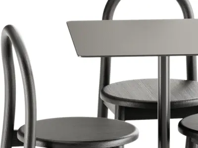 Hay Neu Square Table and Bobby Chair by DesignByThem 3D model