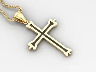 Cross Light Gold 4CP038 3DM STL 3D print model
