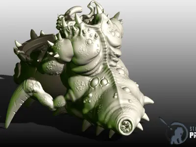 The cooker creature with spikes 3D model