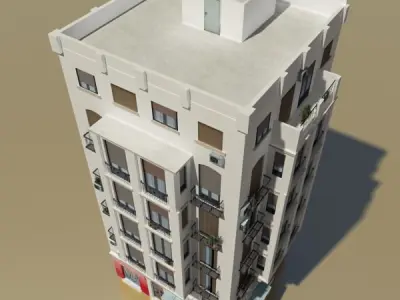 Photorealistic Low Poly Building 3D model