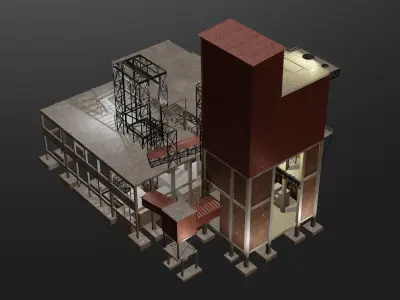 Industrial building 003 3D model