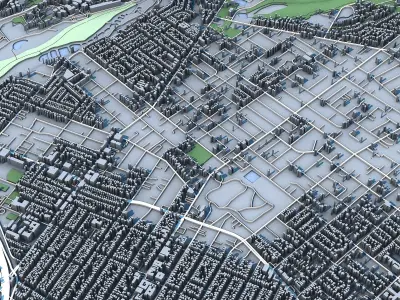 Cityscape Altadena Los Angeles County California United States 3D model
