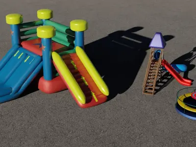 3 Rides 3D models 3D Model Pack