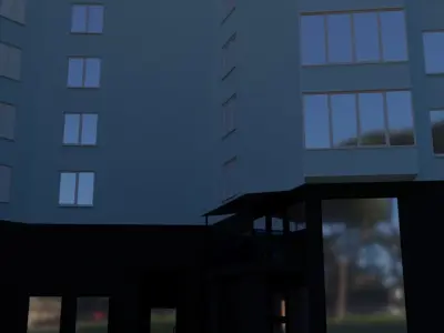 Kyiv left coast style building  3D model