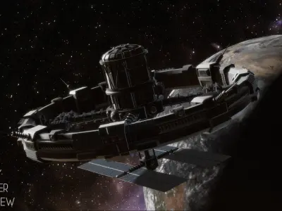 Sci-Fi Space Station 3D model purchase