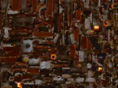 Dieselpunk Industrial Jetpack 3D Model Retro Flight Gear Low-poly 3D model