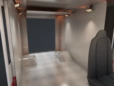 Delivery Truck Rigged C4D 3D model