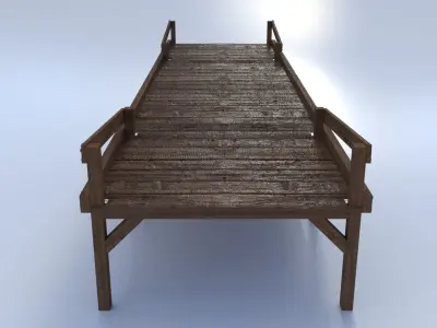 Wooden Quayside Free 3D model