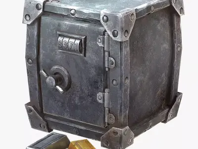 Stylized Safe Low-poly 3D model