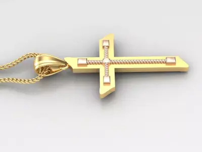 Cross Light Gold 4CP063 3DM STL 3D print model