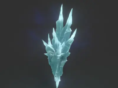 Low poly Sharp Ice Modular 210916 Low-poly 3D model