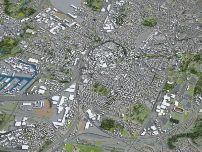 Dortmund  Low-poly 3D model