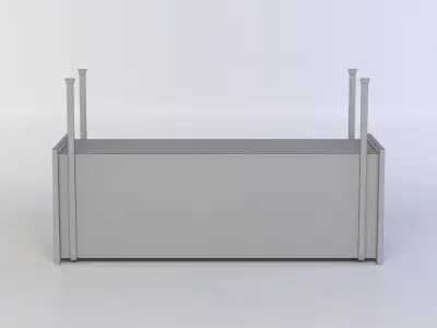 White vent shaft Low-poly 3D model