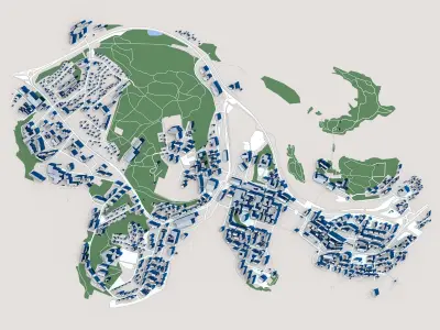 Savonlinna Town Finland 3D model